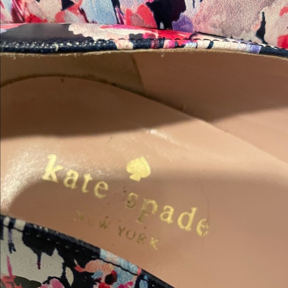 Kate Spade Vero Cuoio Multicolor Floral Heels size 6.5 - Picture 3 of 13